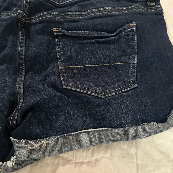 American Eagle Blue Jean Stretch Shorts Size 14 - Picture 14 of 16
